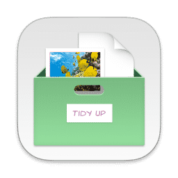 Tidy Up logo — duplicate file finder and disk cleanup app for Mac by Hyperbolic Software