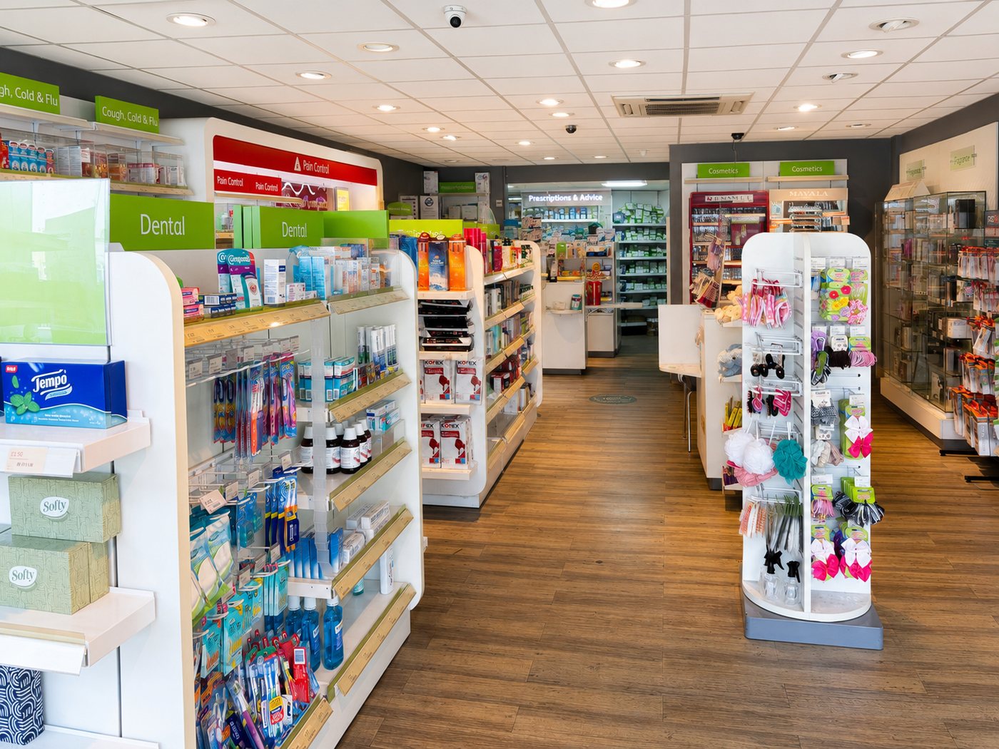 Inside Romford Clinics pharmacy, Collier Row - private travel, weight loss and ear wax clinic