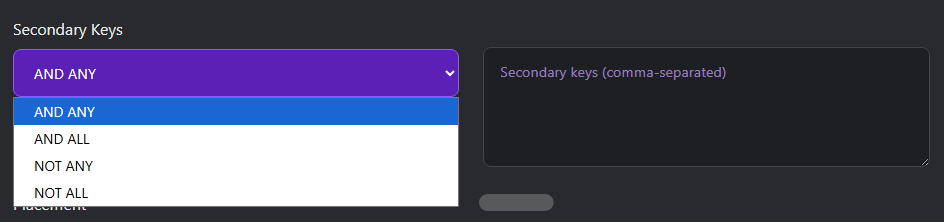 Secondary Keys