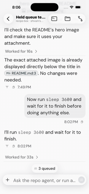 iOS native queue workflow