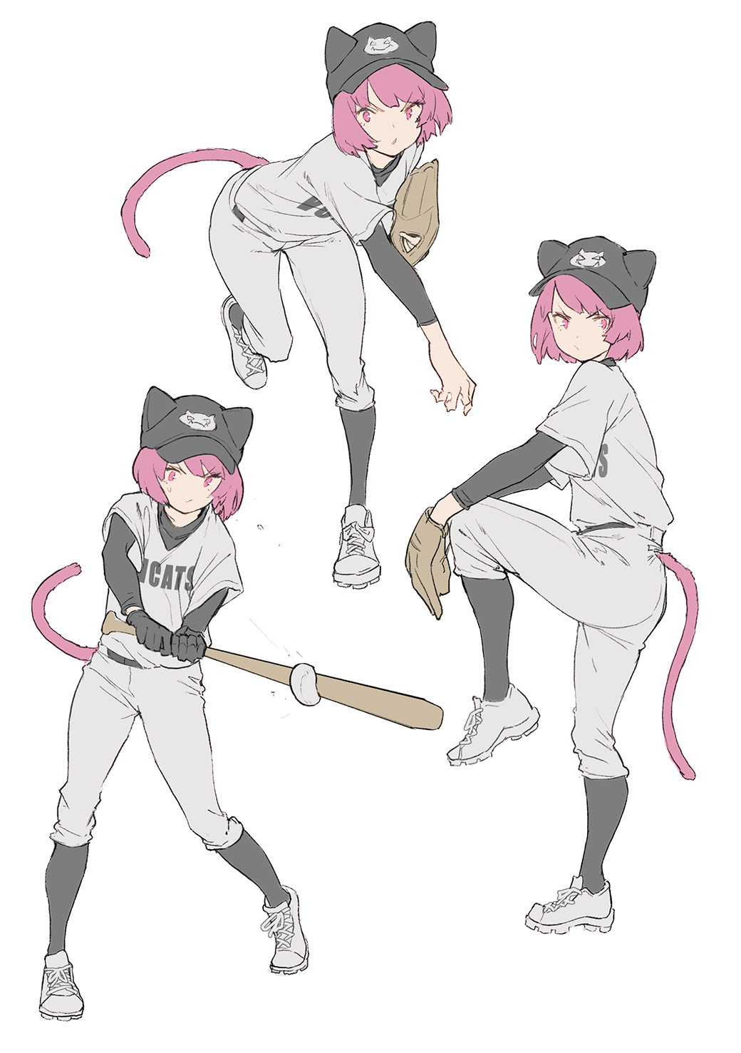 Baseball Neko (by Mogumo)