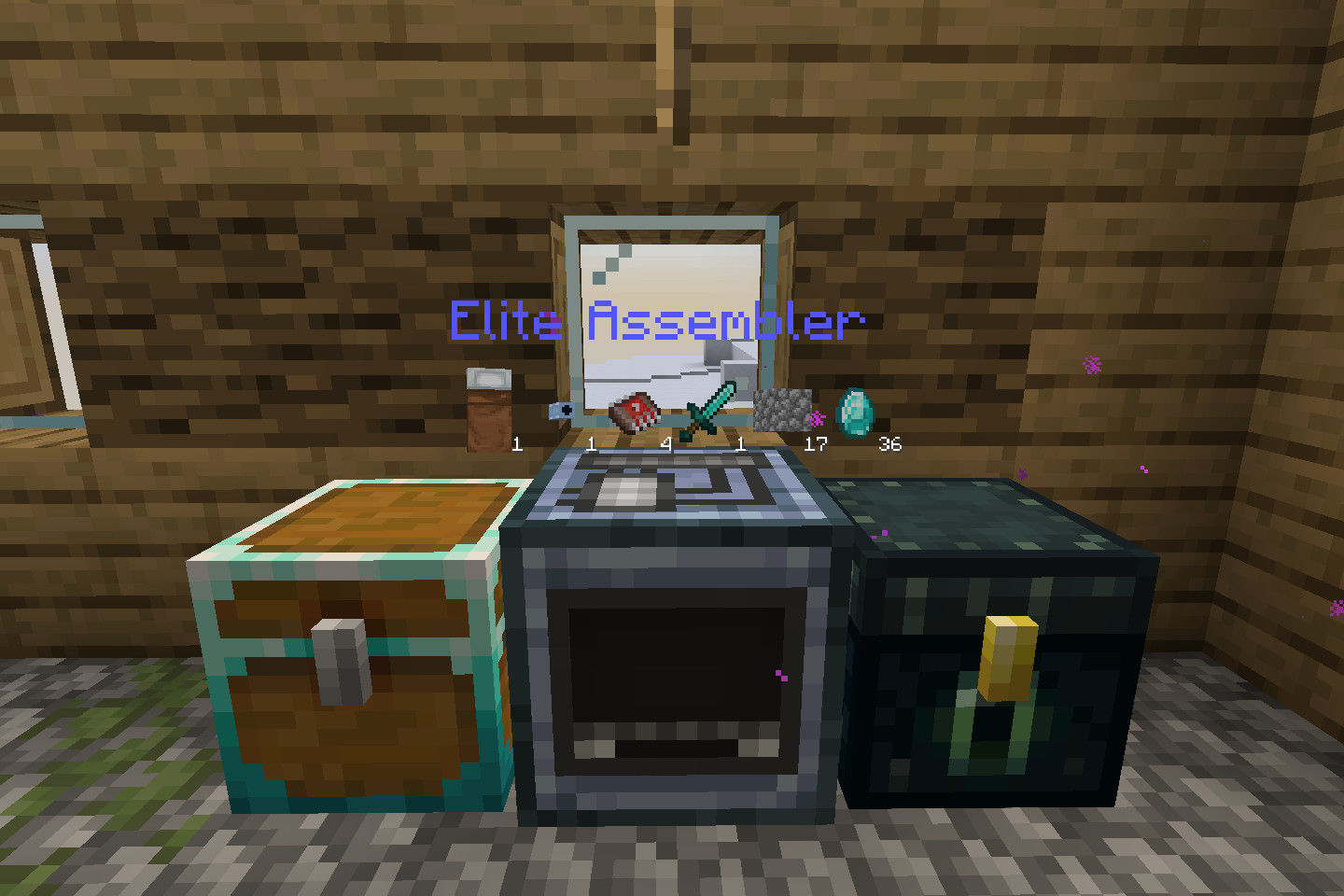 Holographic view over modded blocks