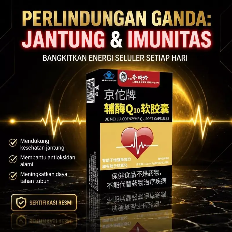 DE MEI JIA Coenzyme Q10 - Perlindungan Ganda Jantung dan Imunitas