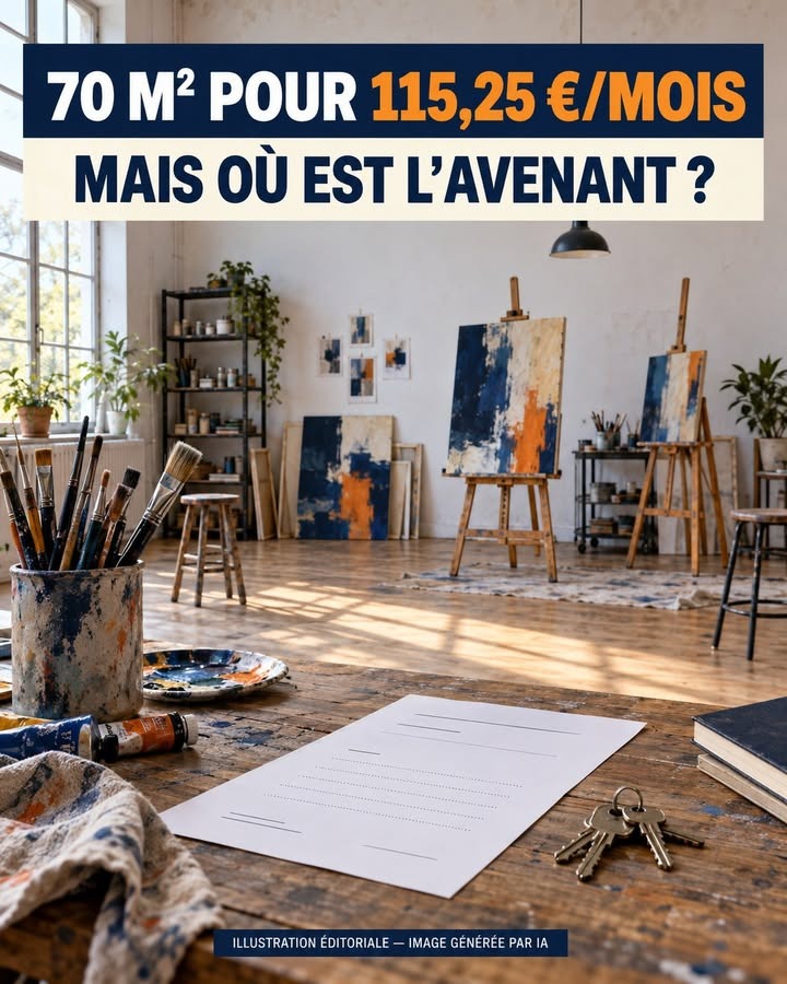 Atelier d'artiste avec toiles sur chevalets, pinceaux dans un pot, papiers et clés sur une table en bois.
