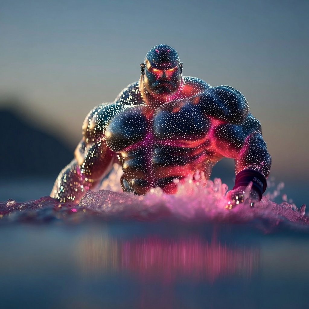 stardust titan rising from the surf