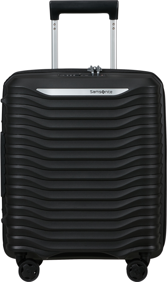 Black Samsonite Upscape underseat spinner suitcase