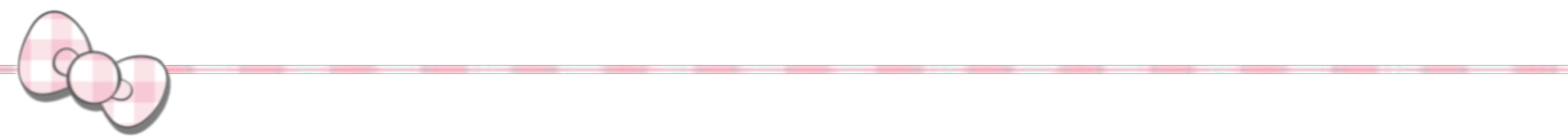 a pink line with a pink and white bow to the left