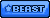 A shiny button that says "Beast" | recolored by floofyfurret, shiny button by @phantasyze