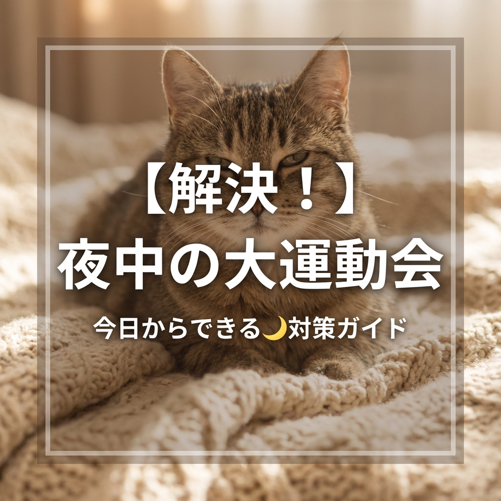 猫の夜中の大運動会を解決！今日からできる対策法 - Image 1