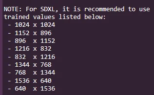 sdxl resolutions