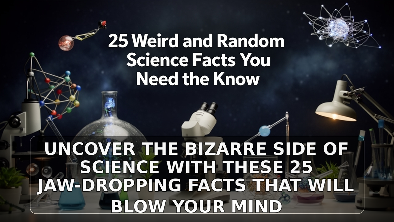 Uncover the Bizarre Side of Science with These 25 Jaw-Dropping Facts That Will Blow Your Mind