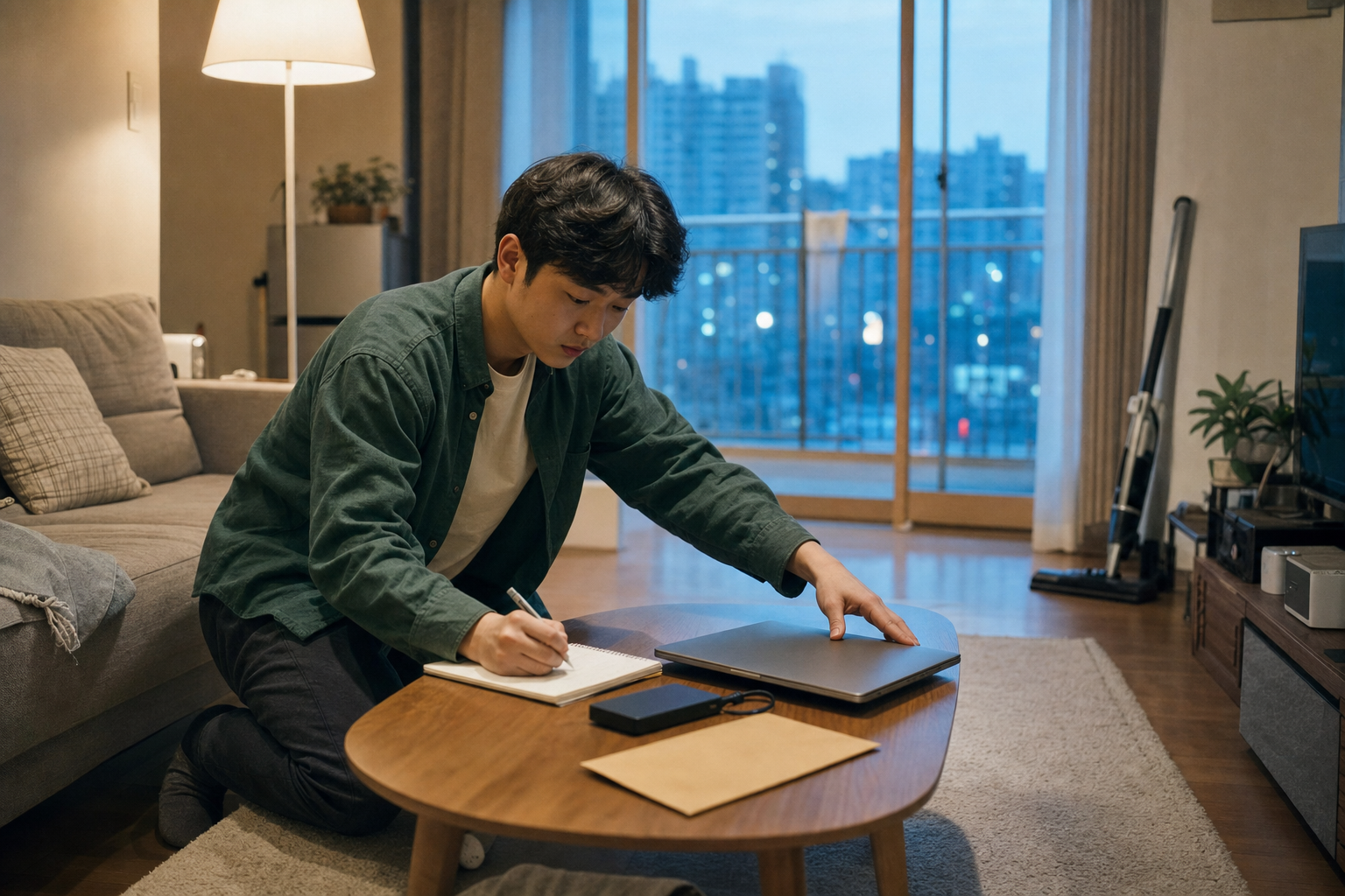 오래된 PC의 고장과 성능 문제까지 고려해 교체 예산을 정하는 장면