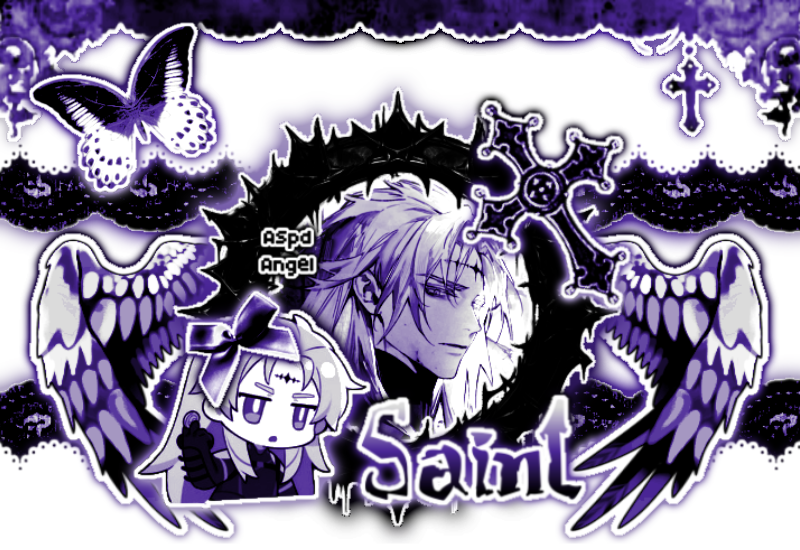 Saint . original divider by brokenbard on tumblr