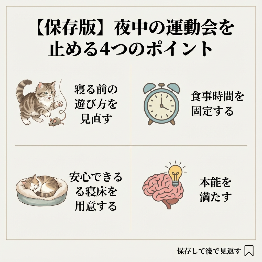 猫の夜中の大運動会を解決！今日からできる対策法 - Image 2