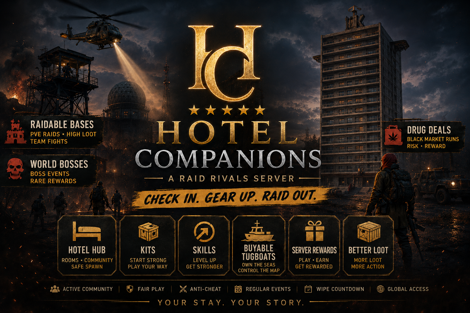 [EU] Hotel Companions | PvE Casual | Modded | Events