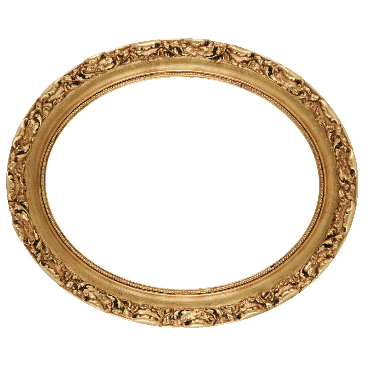 gold oval picture frame sideways