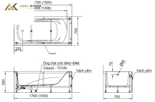 Ban ve thiet ke bon tam Inax FBV-1502S