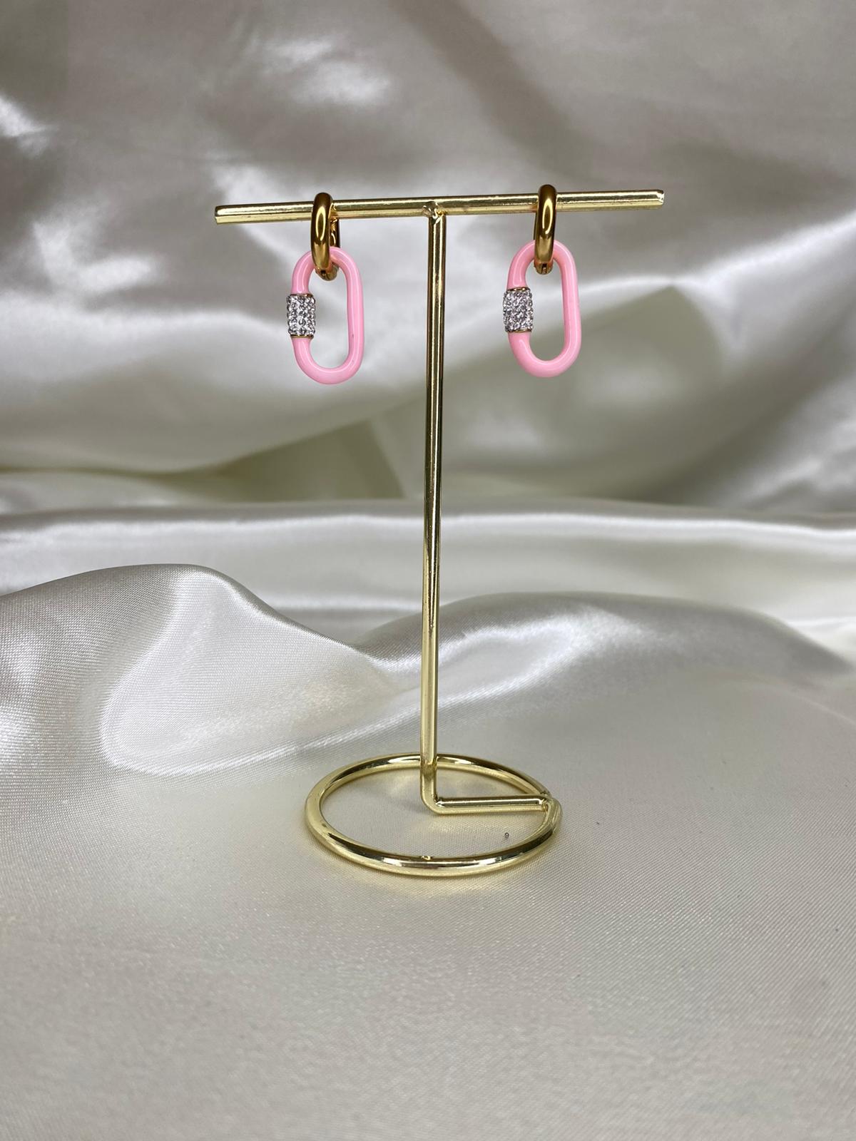 S.Steel Babypink Hoops