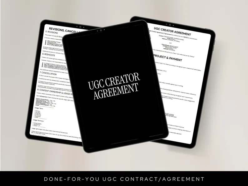 Done-For-You UGC Creator Agreement Contract