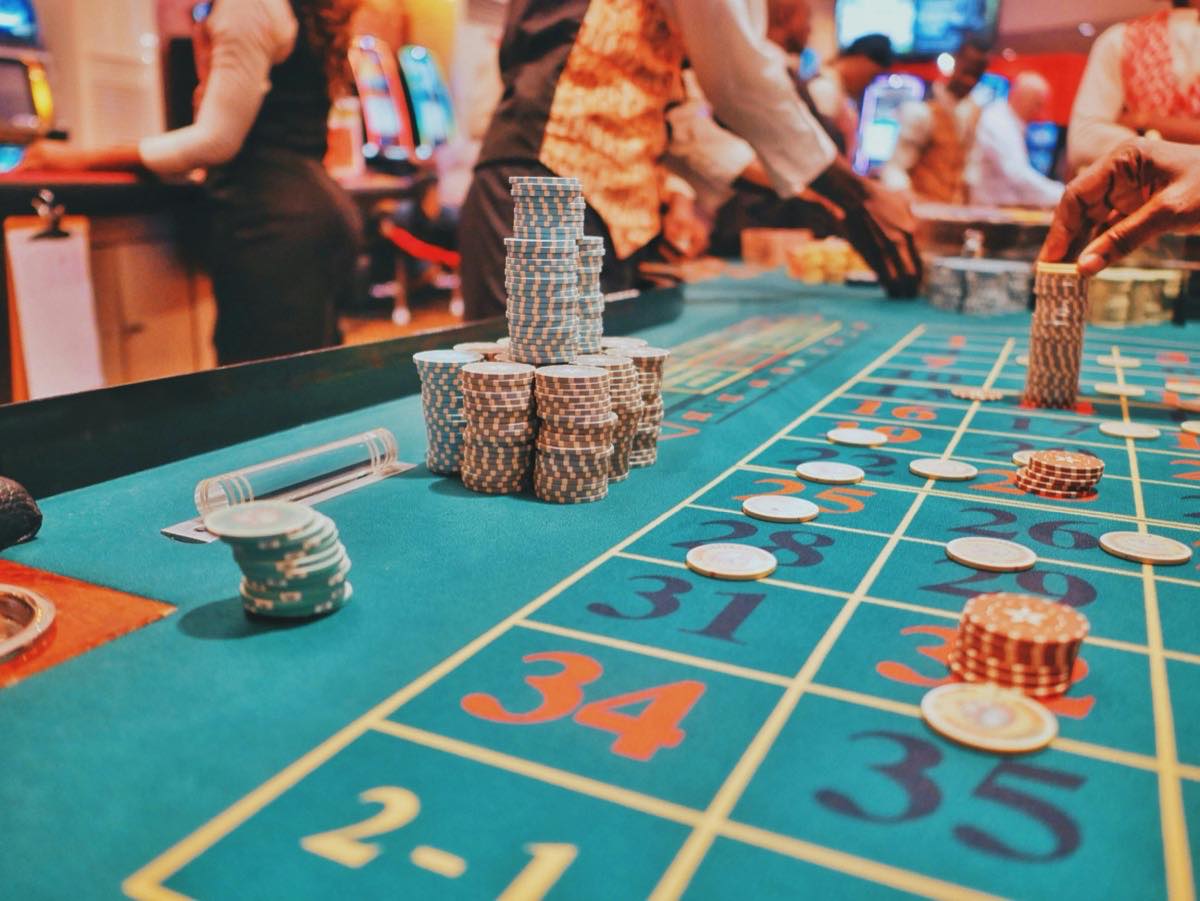 Guests at a roulette table