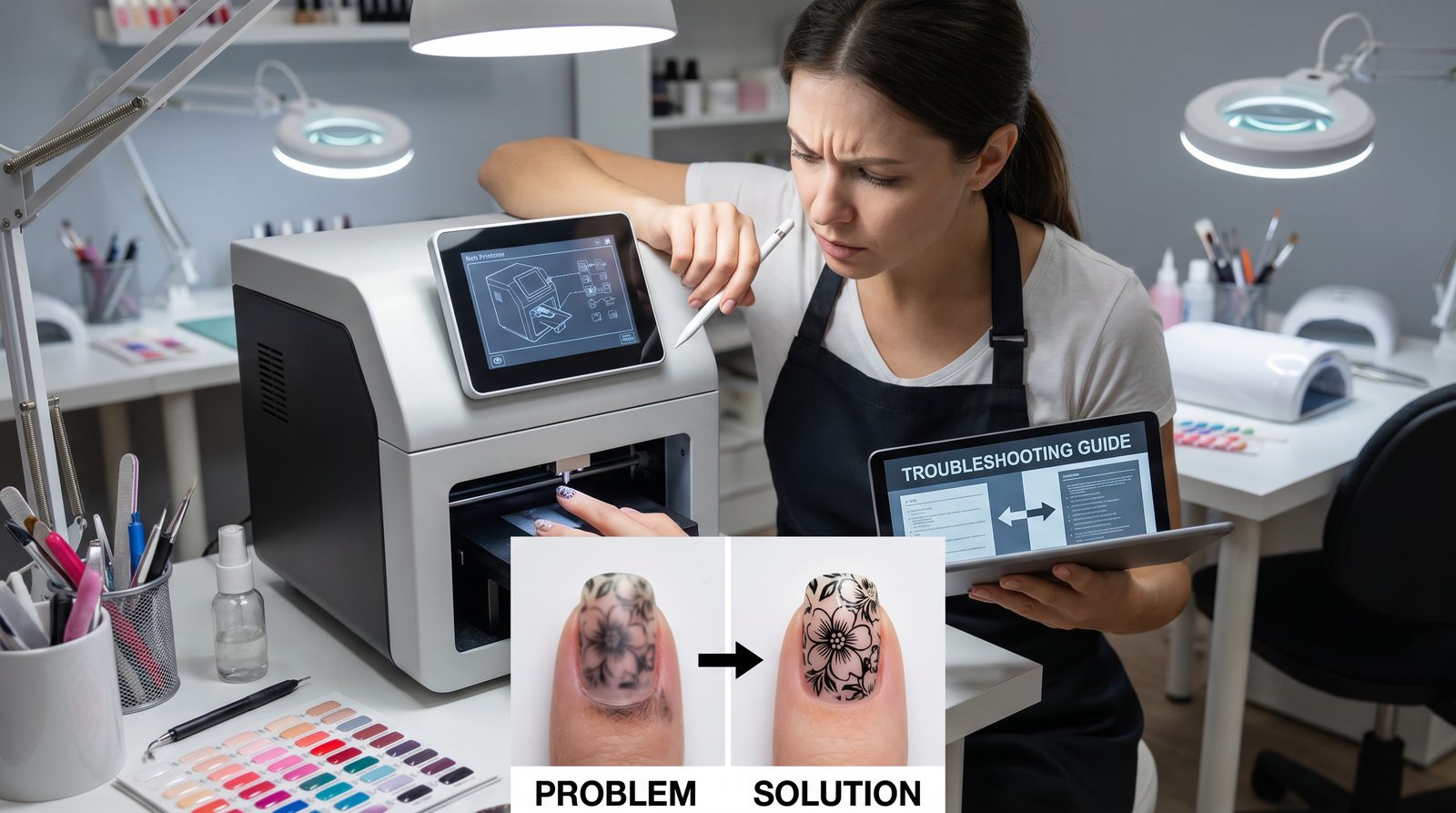 nail printer troubleshooting — Troubleshooting: Blurry Prints & Misaligned Designs