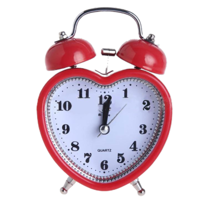 red heart clock