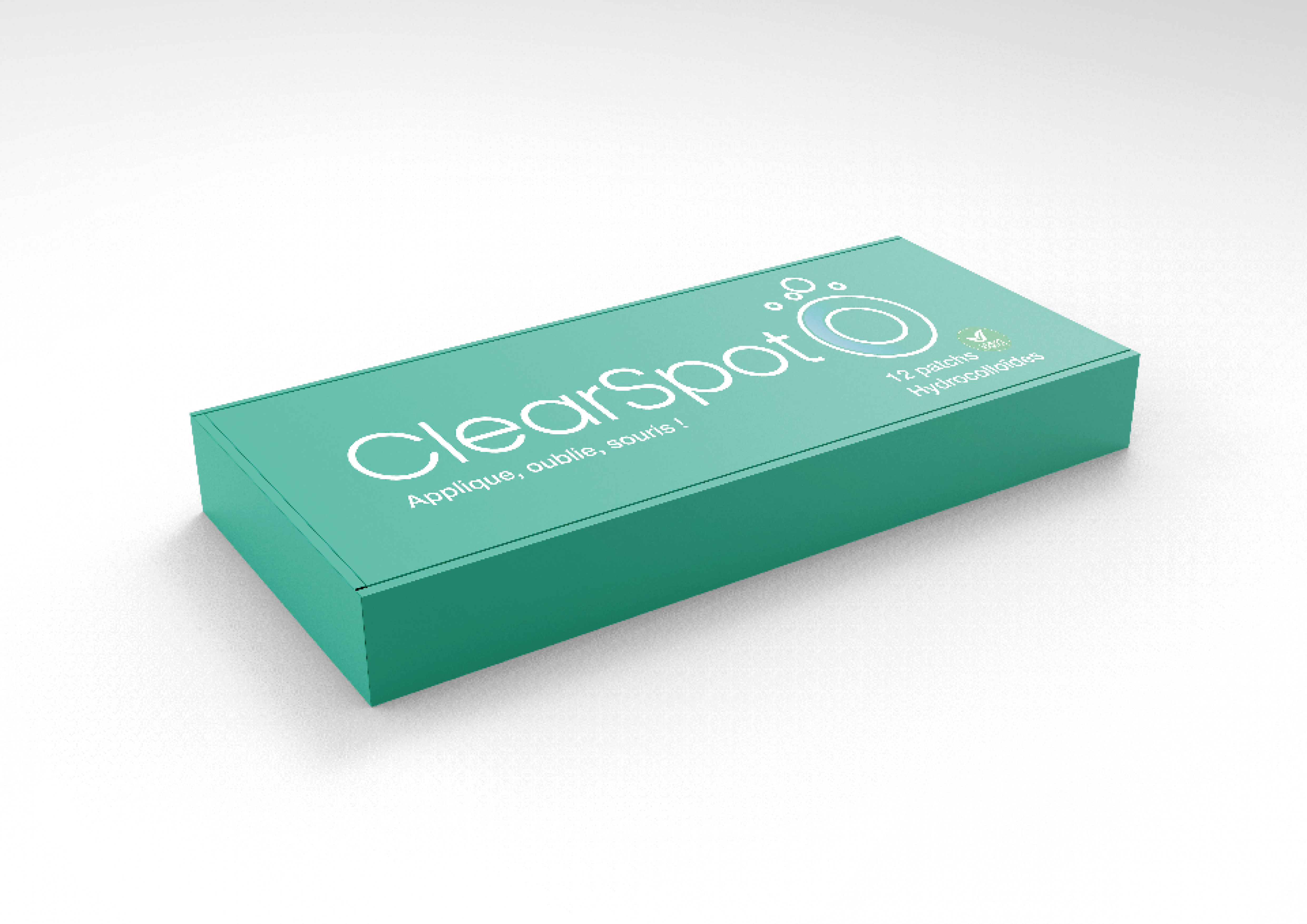 Mockup du packaging Clearspot format poche