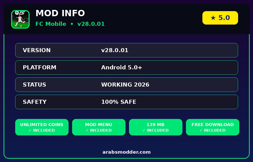 FC Mobile specs 2026