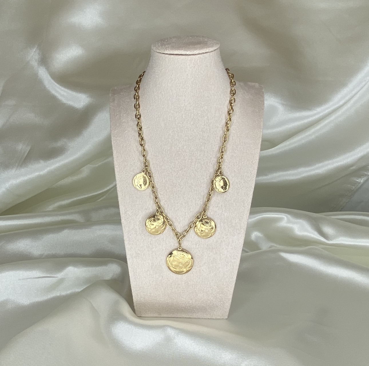 S. Steel Coin Necklace