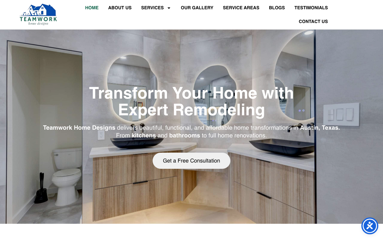 Teamwork Home Designs - General Contractor Austin homepage