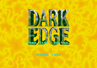 Title screen of Sega's Dark Edge