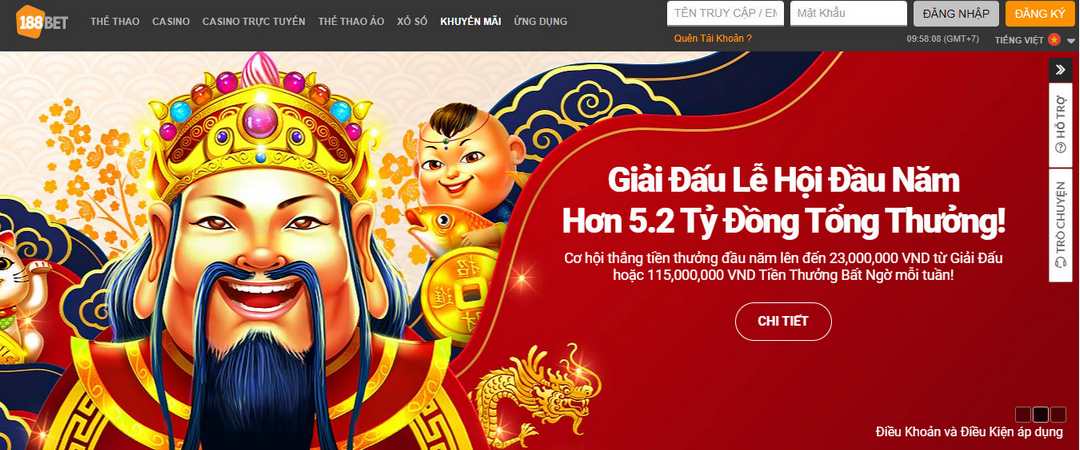 188BET - Giải Đẩu Lễ Hội Đầu Năm Hơn 5.2 Tỷ Đồng