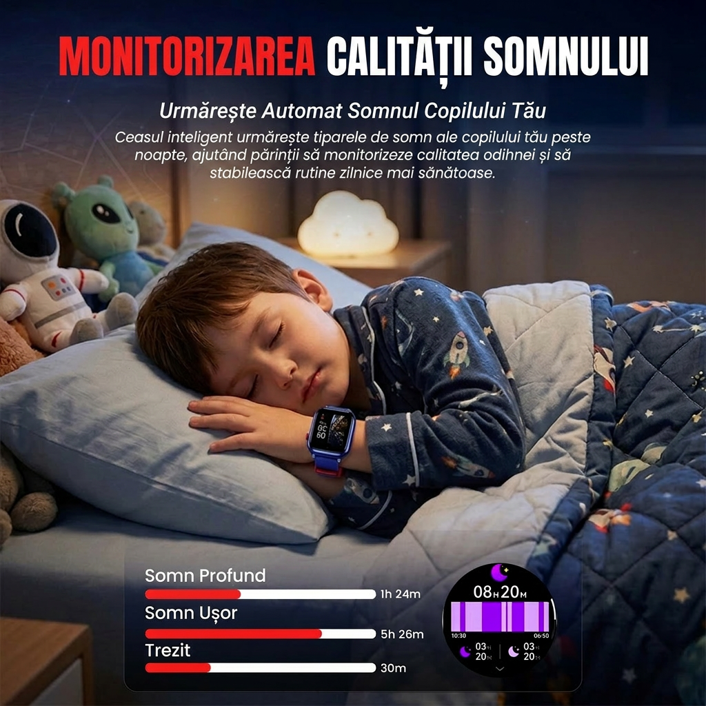 Ceas smartwatch Wingereich copii AI albastru