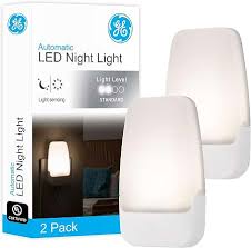 GE LED Night Light, dusk-to-dawn, warm white, 2-pack