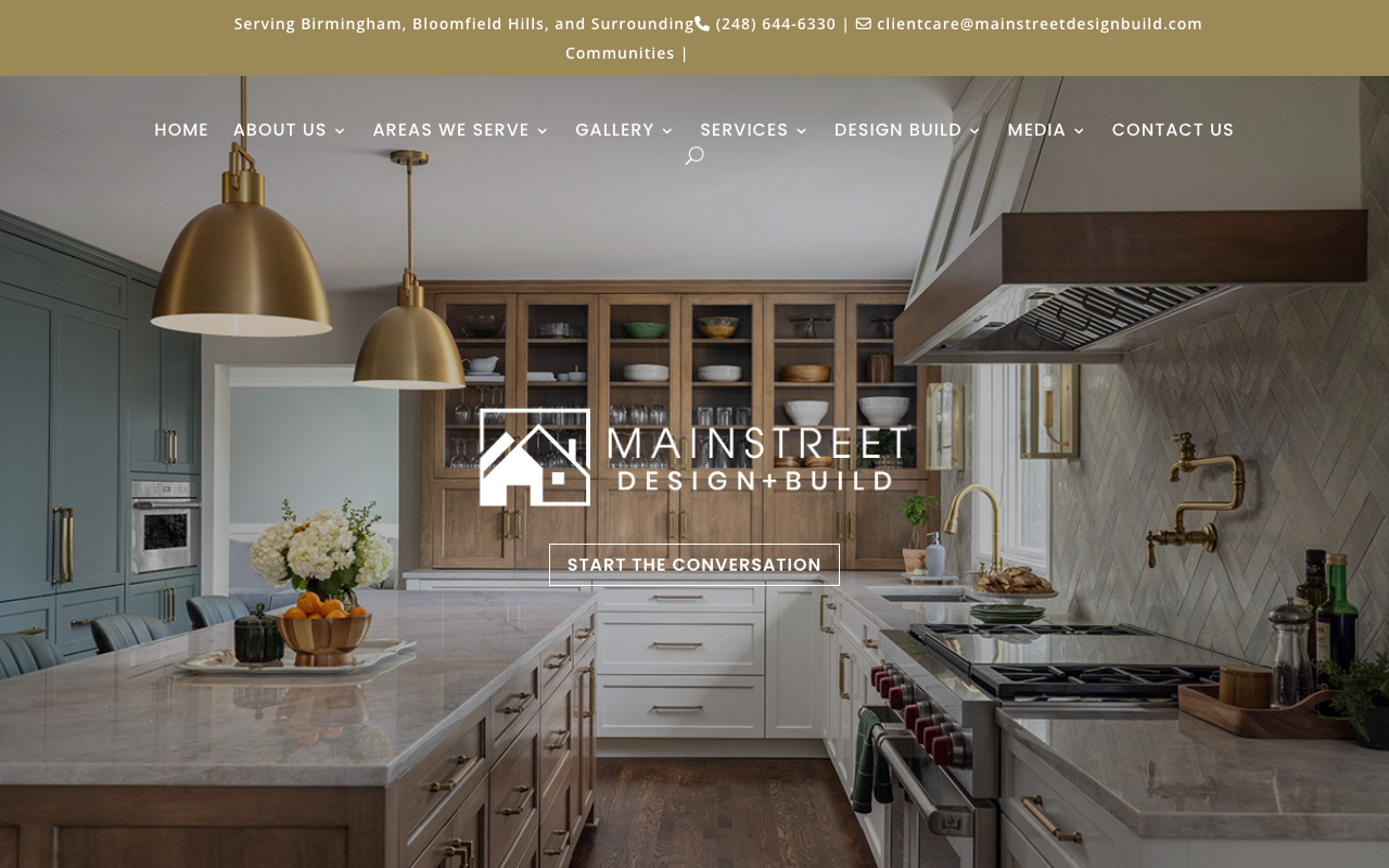 Mainstreet Design Build homepage