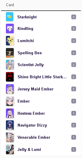 All Wish, no FIsh (detrimental): list