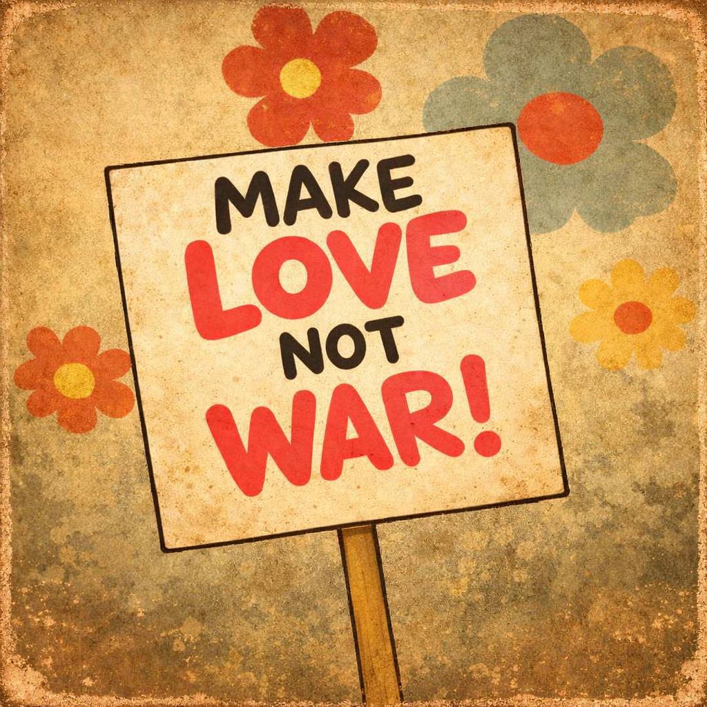 Make Love Not War Banner 2