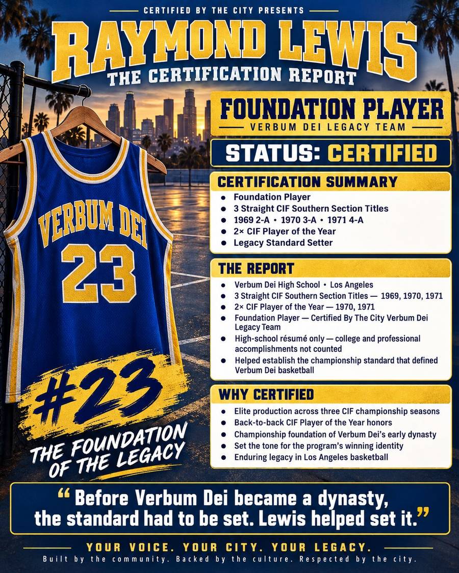 Raymond Lewis certification report