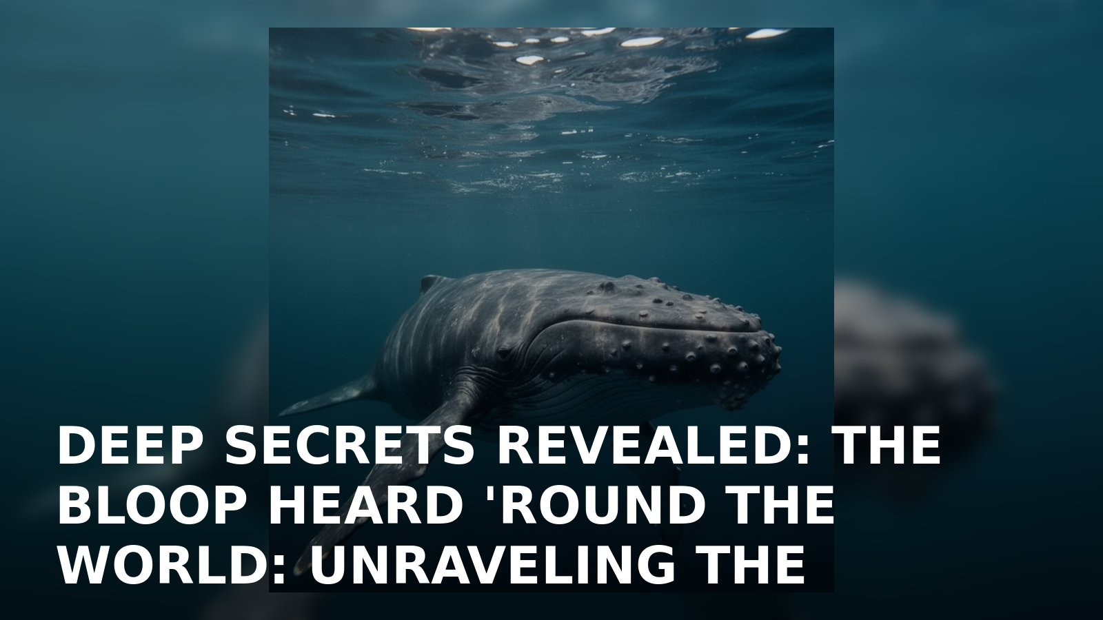 DEEP SECRETS REVEALED: The Bloop Heard 'Round the World: Unraveling the Mystifying Low-Frequency Sound that Baffled the NOAA in 1997