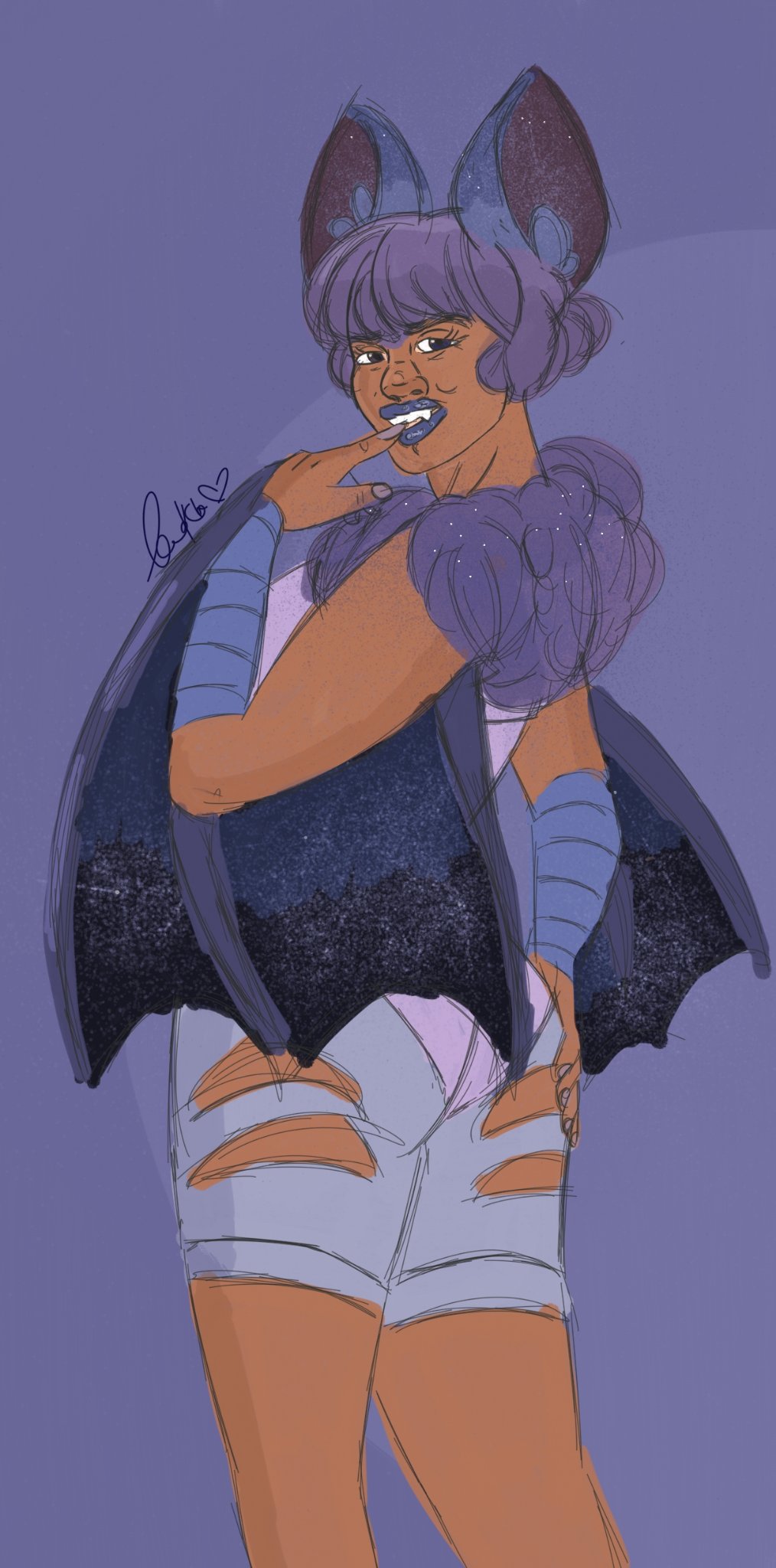 purple bat-winged character