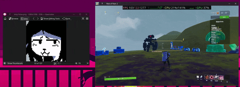 low fps .,., while tabbning .,,.  