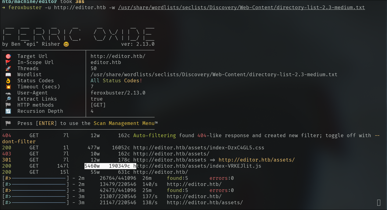 Directory enumeration