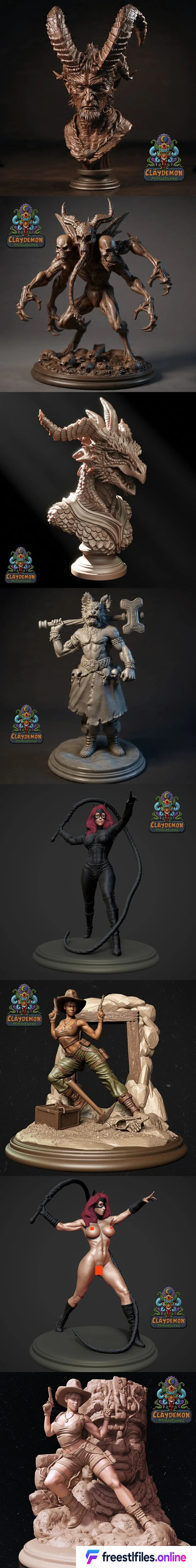 Claydemon Miniatures December 2025 STL Render