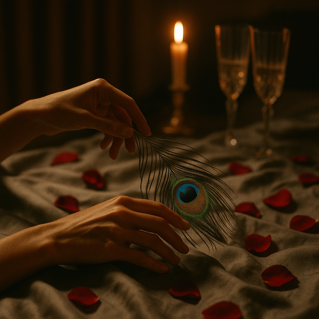Silk and sensation on rumpled sheets