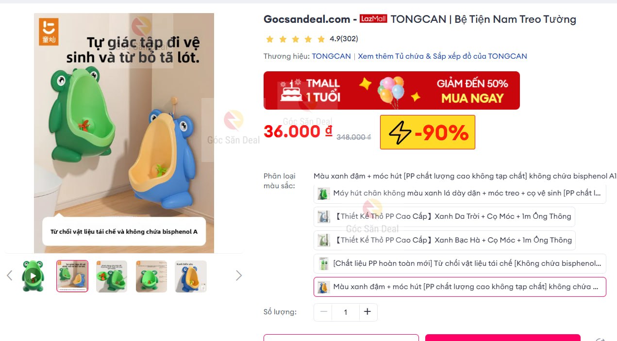 TONGCAN | Bệ Tiện Nam Treo Tường