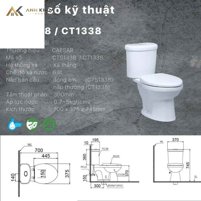 bon cau 2 khoi caesar cts1338 1