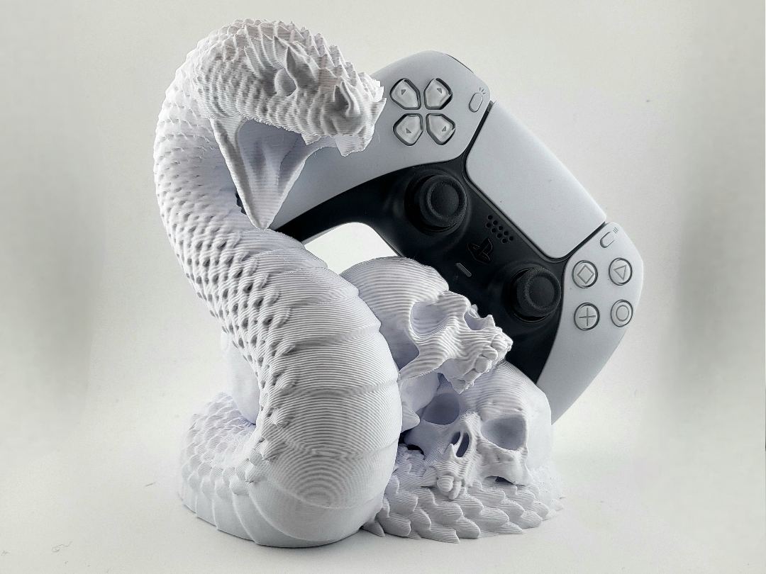 Soporte de joystick serpiente y calavera impreso en 3D