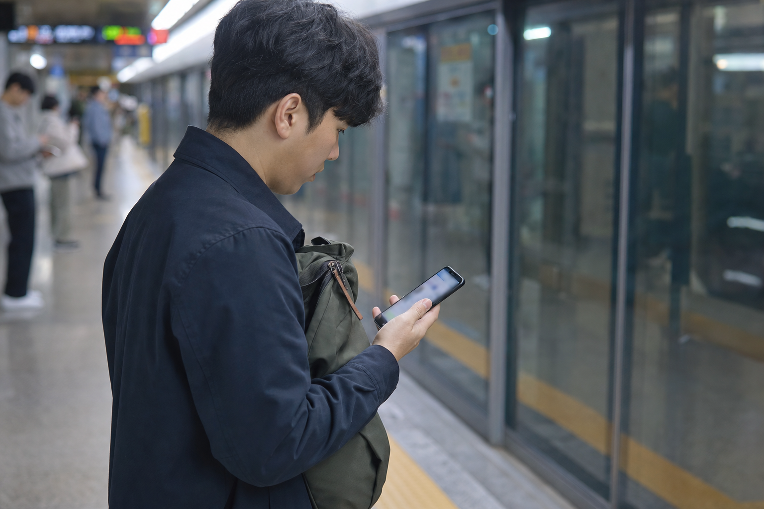 시험장 출발 전 인정 모바일 신분증의 발급 상태를 확인하는 수험자