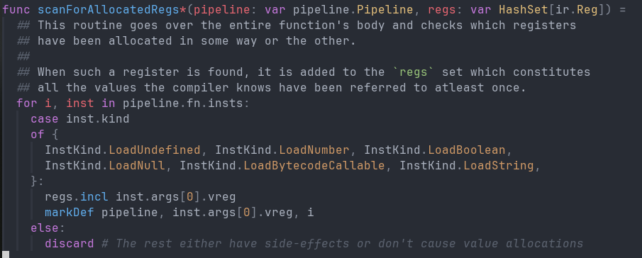 Just a tiny code snippet showing this phase's logic