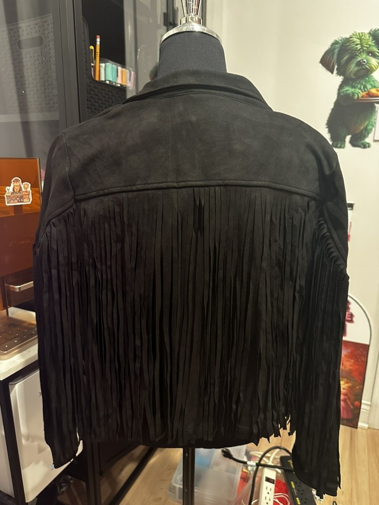 The jacket from the back, before embellishment